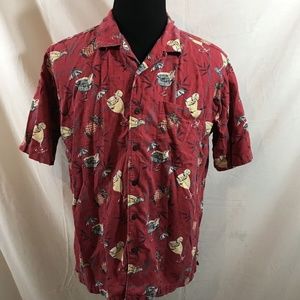 Palm Island red hawaiian short sleeve button down